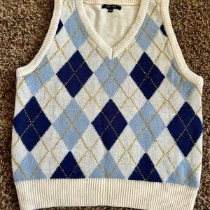 Love Tree Cream Knit Sweater Vest